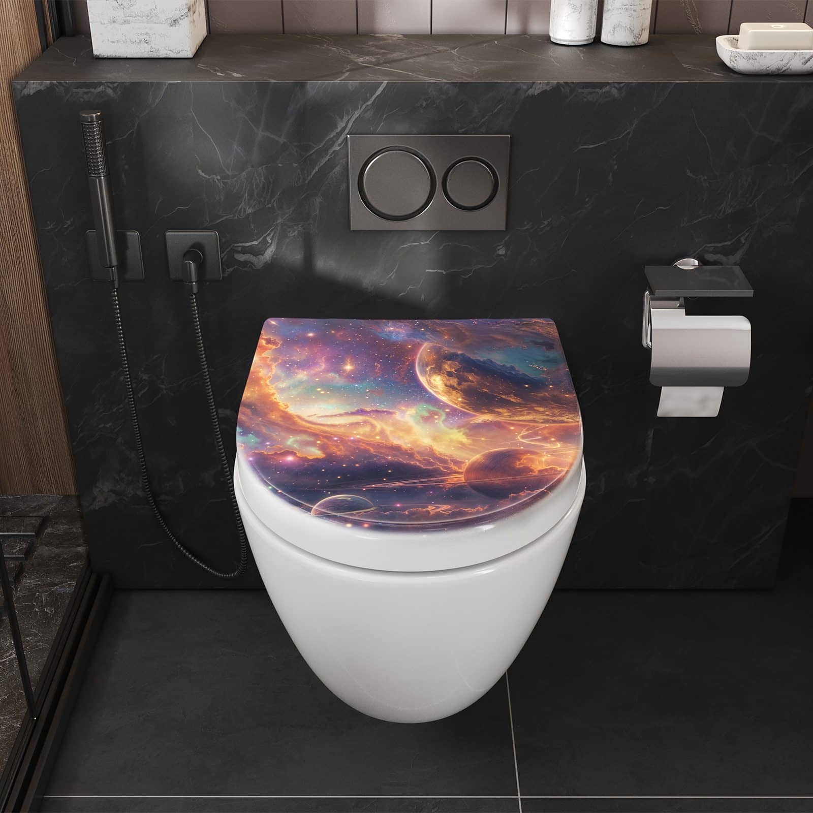 WC-Sitz mit Absenkautomatik Galaxie Fantasy