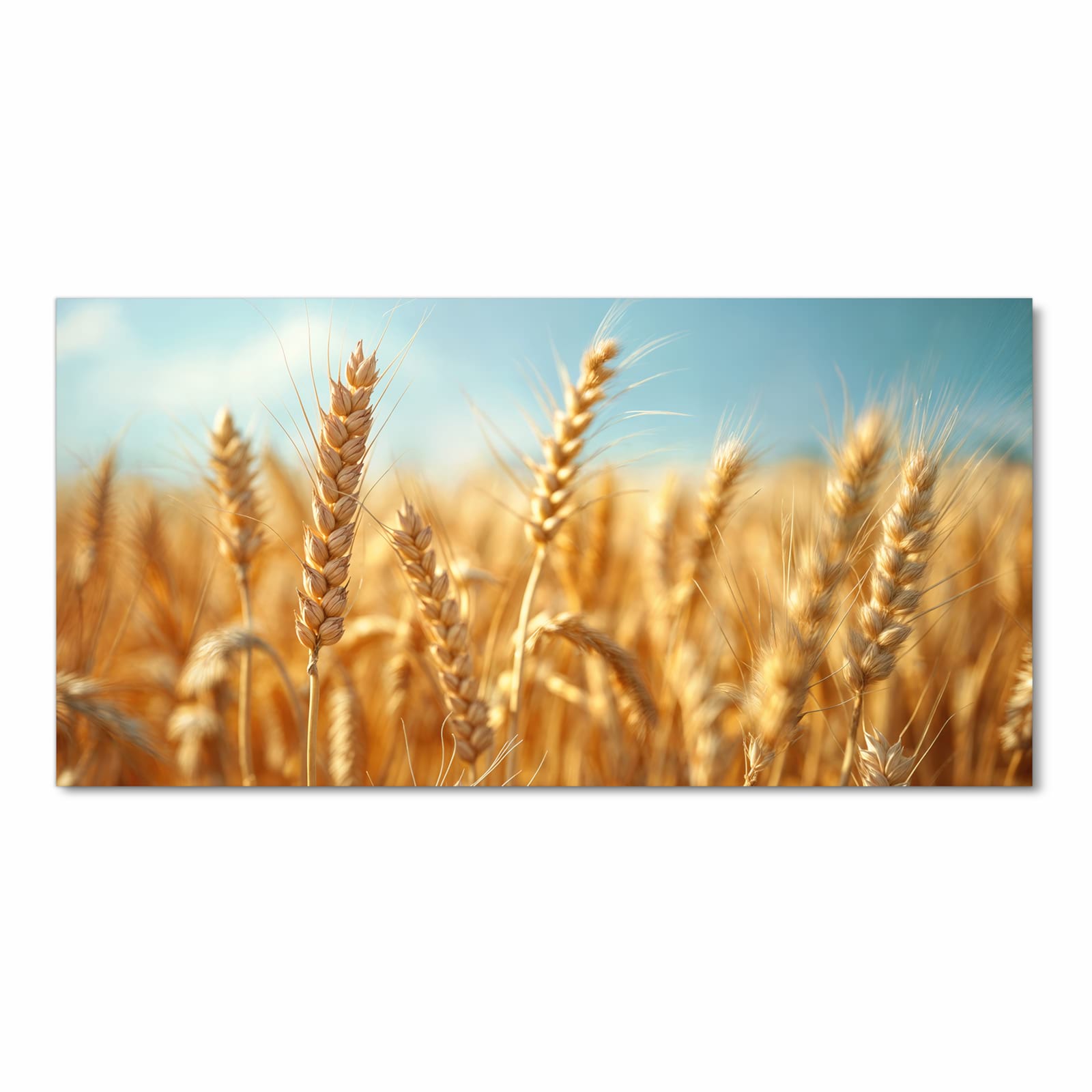 Abriebfester Küchenteppich mit Motiv Sanfte Weizenfeld in Frontansicht zum Waschen