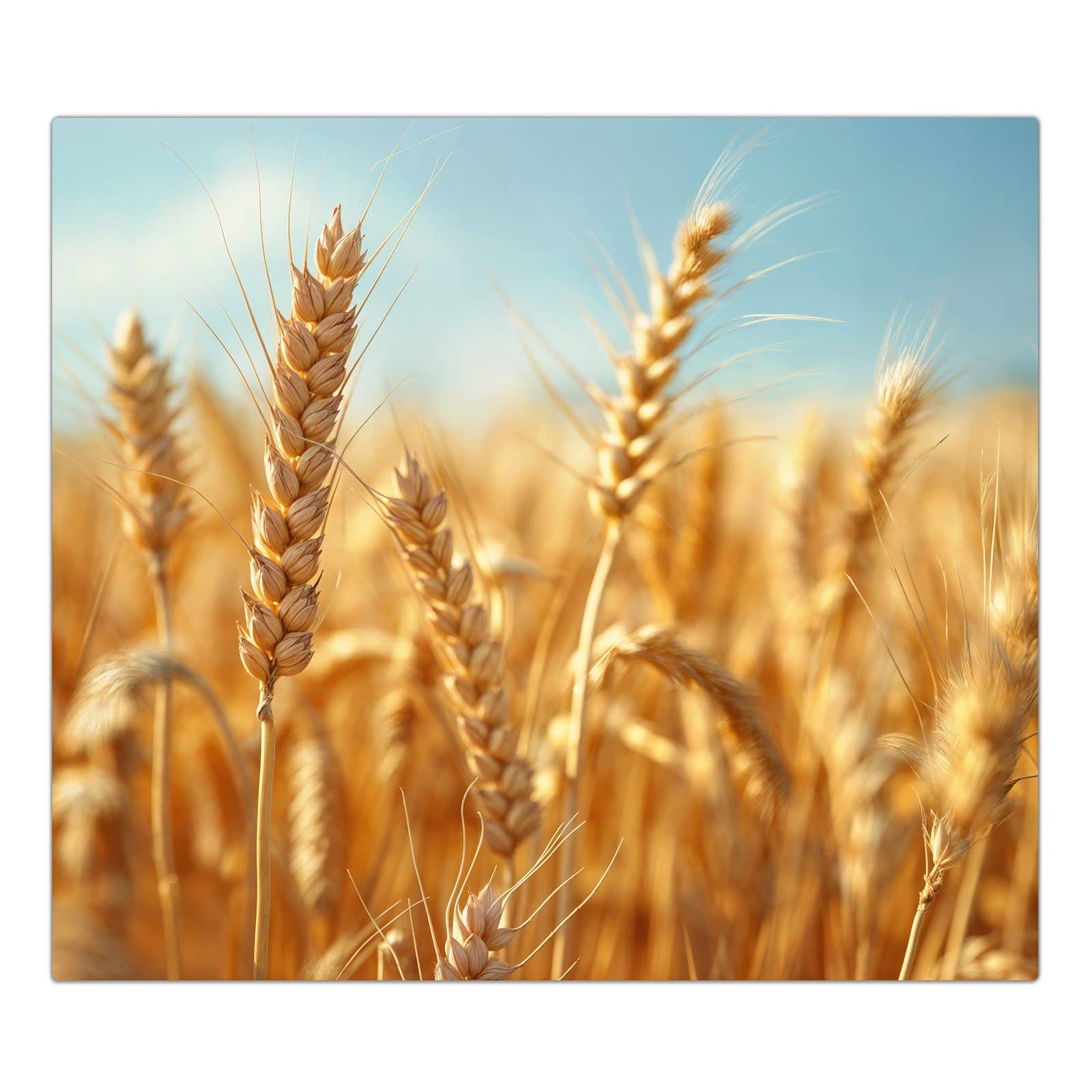 1-teilige Herdabdeckplatte mit Sanfte Weizenfeld-Motiv in der Frontansicht #grösse_1-Teilig (60x52cm)