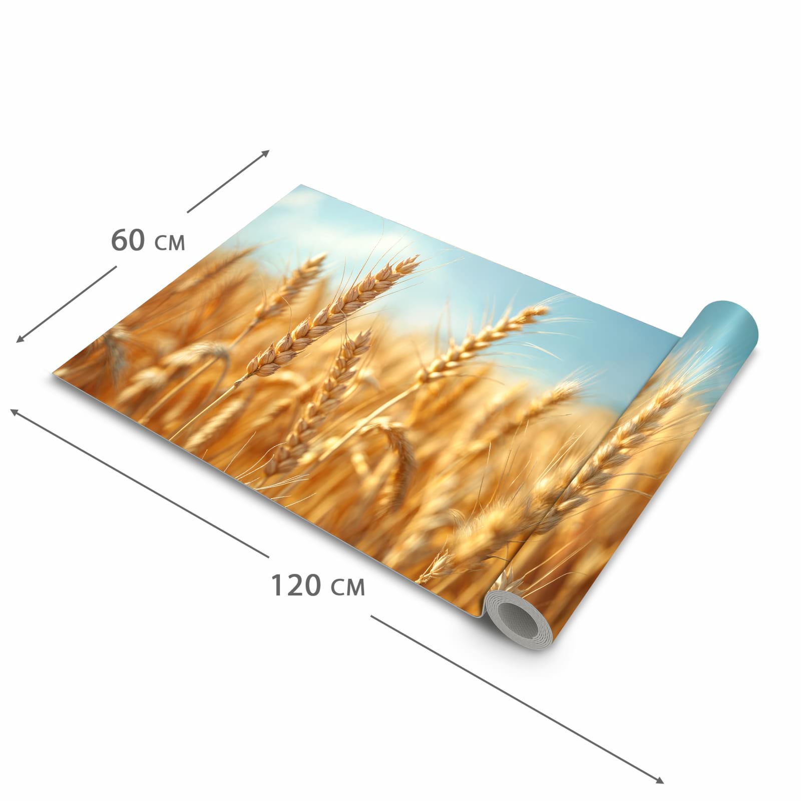 Formstabiler Küchenläufer mit Motiv Sanfte Weizenfeld in der Grösse 80x280 cm