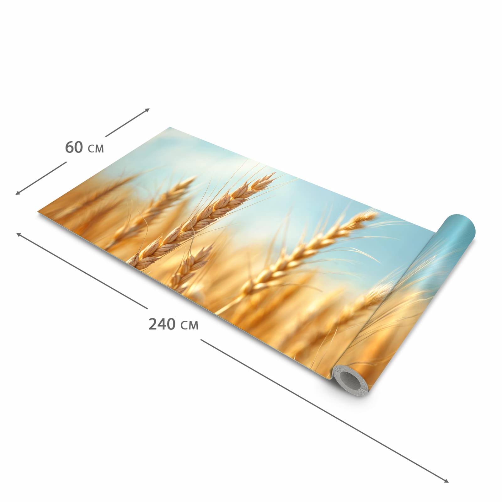 Geräuschdämpfender Küchenvorleger mit Motiv Sanfte Weizenfeld in der Größe 80x300 cm