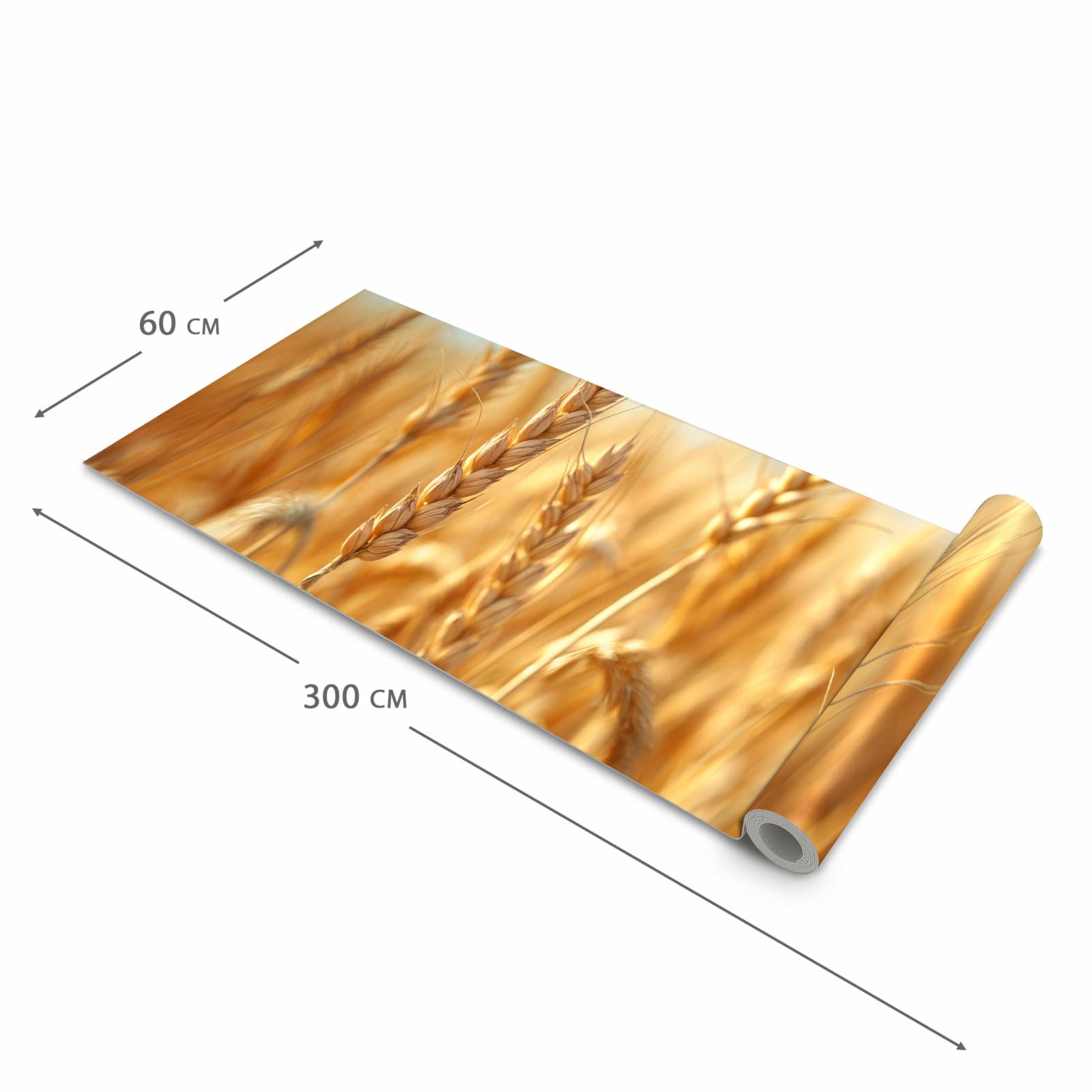 UV-beständiger Küchenläufer mit Motiv Sanfte Weizenfeld in der Grösse 80x300 cm