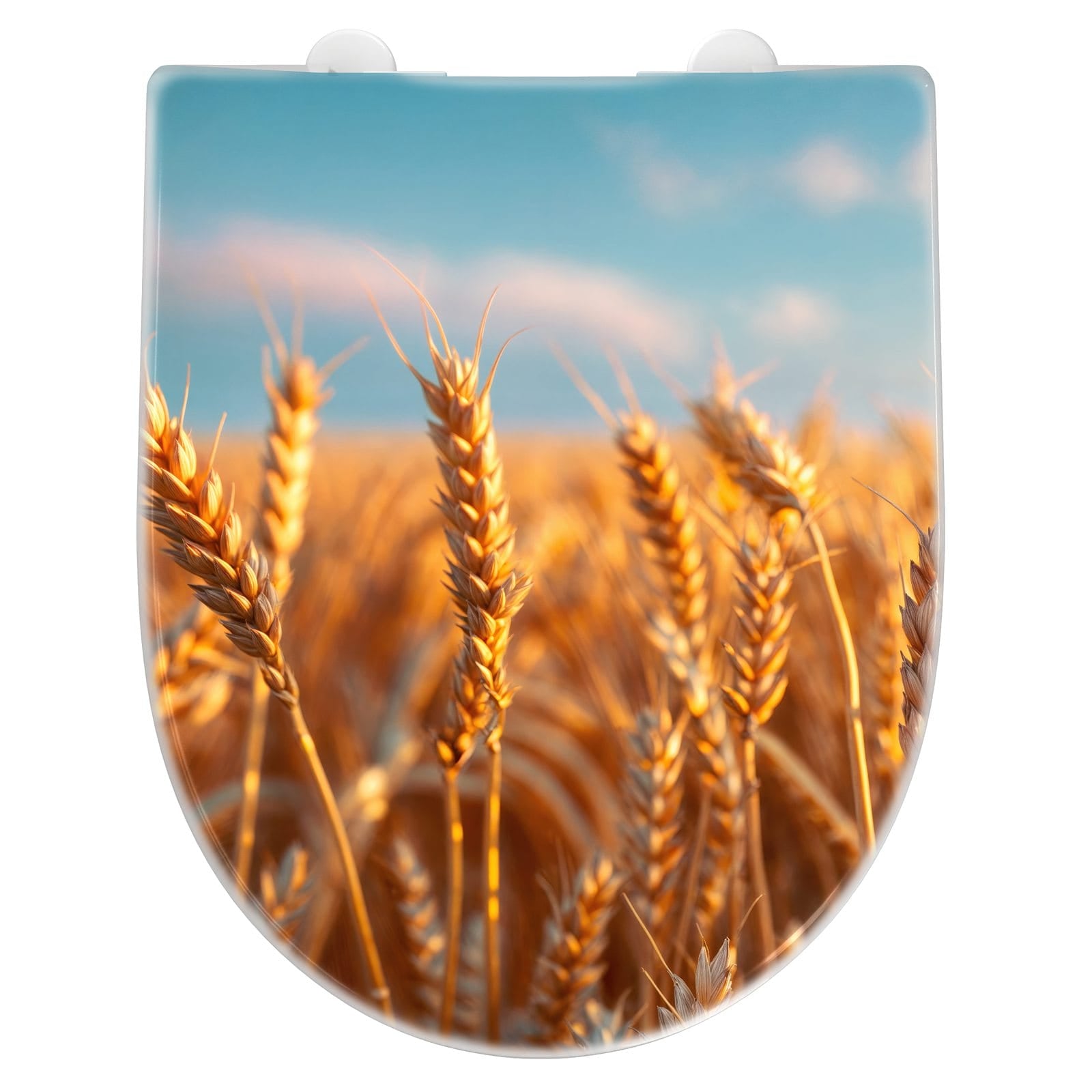 WC-Sitz mit Absenkautomatik Weizenfeld Sonnenuntergang