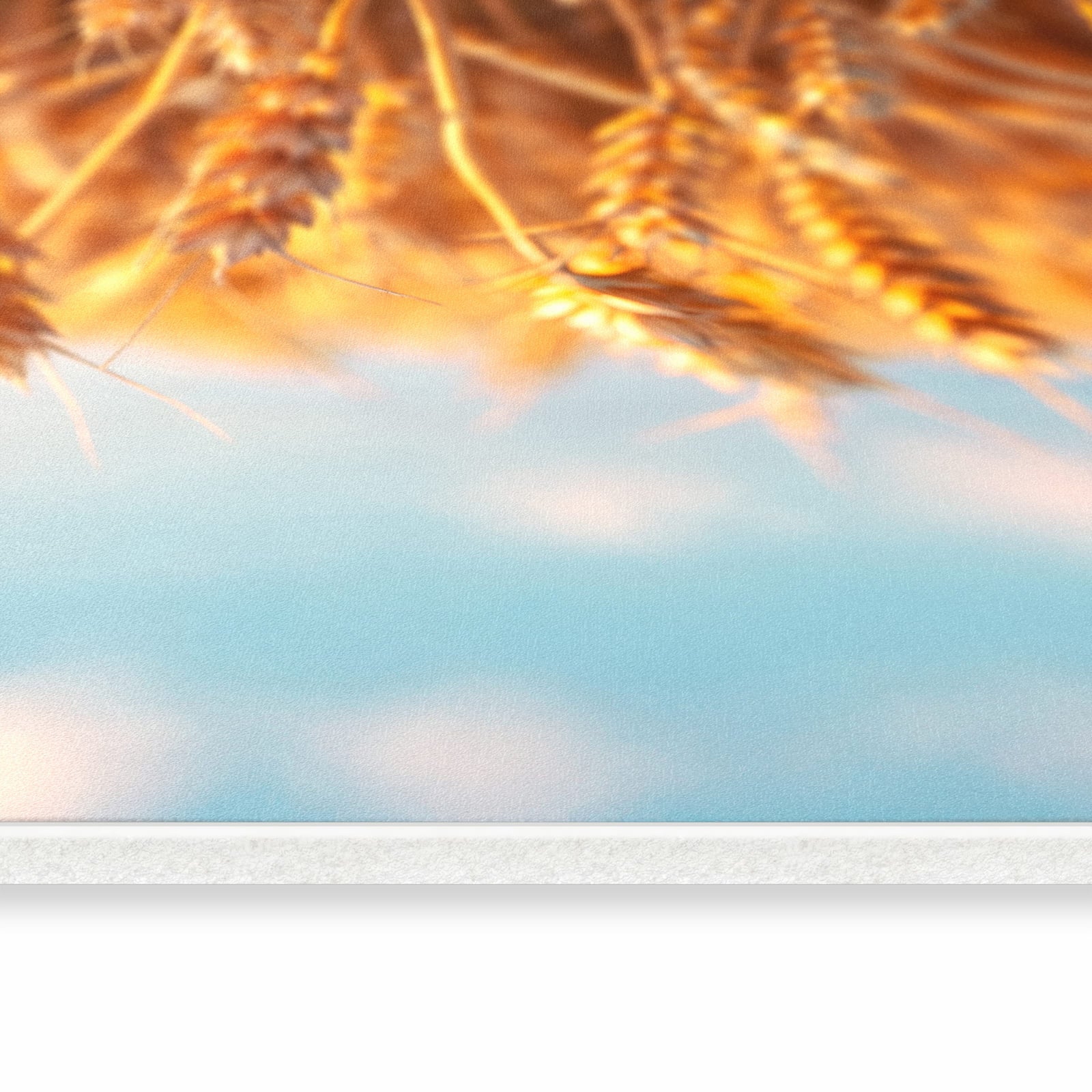 Langlebiger waschbarer Küchenteppich mit Motiv Weizenfeld Sonnenuntergang in seitlicher Ansicht