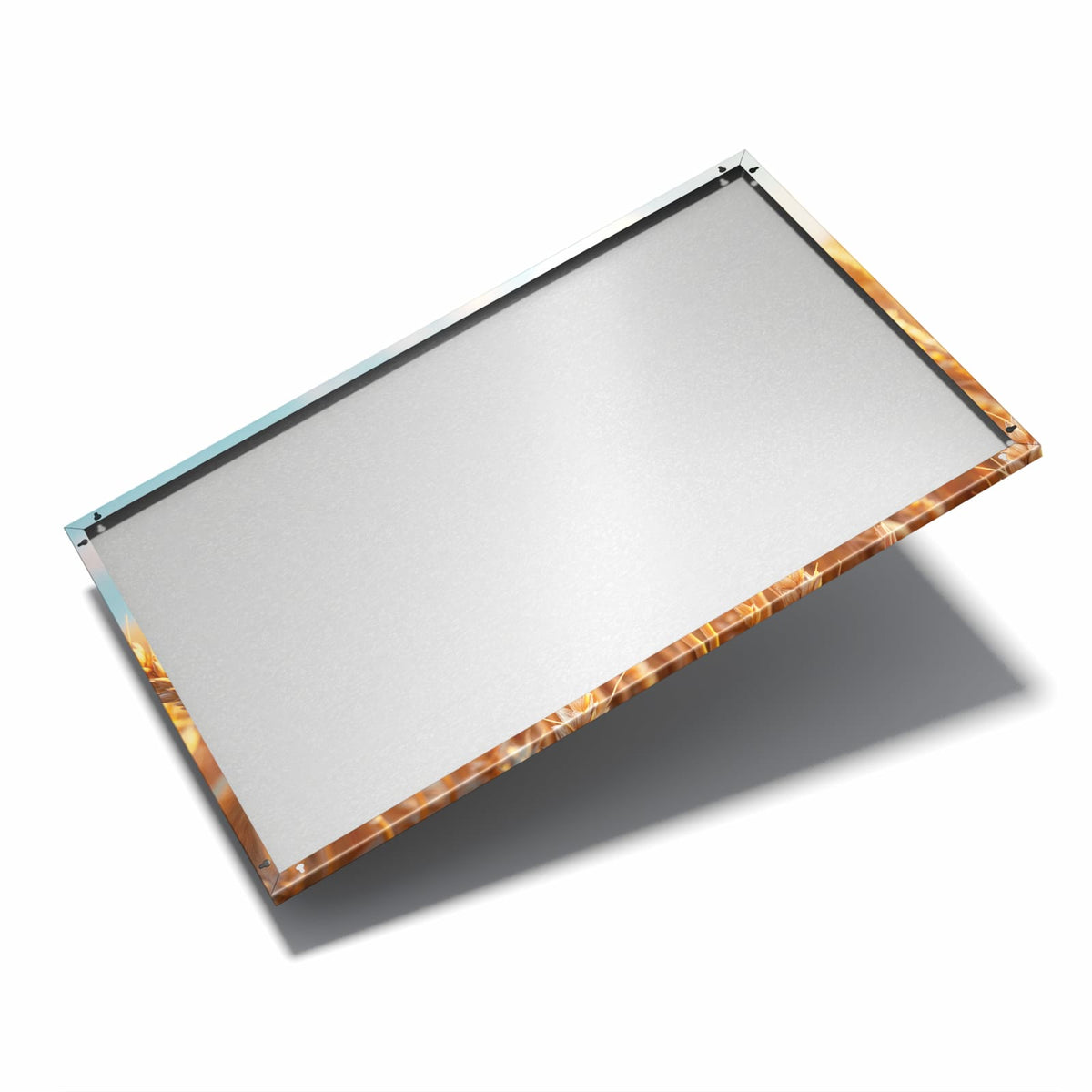 Nur 7 mm – liegt eng an der Wand – Metall Magnettafel - Reifer Weizen