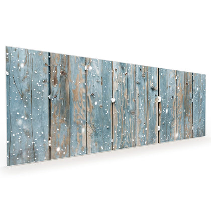Küchenrückwand mit dem Motiv Schneeflocken auf Holz
