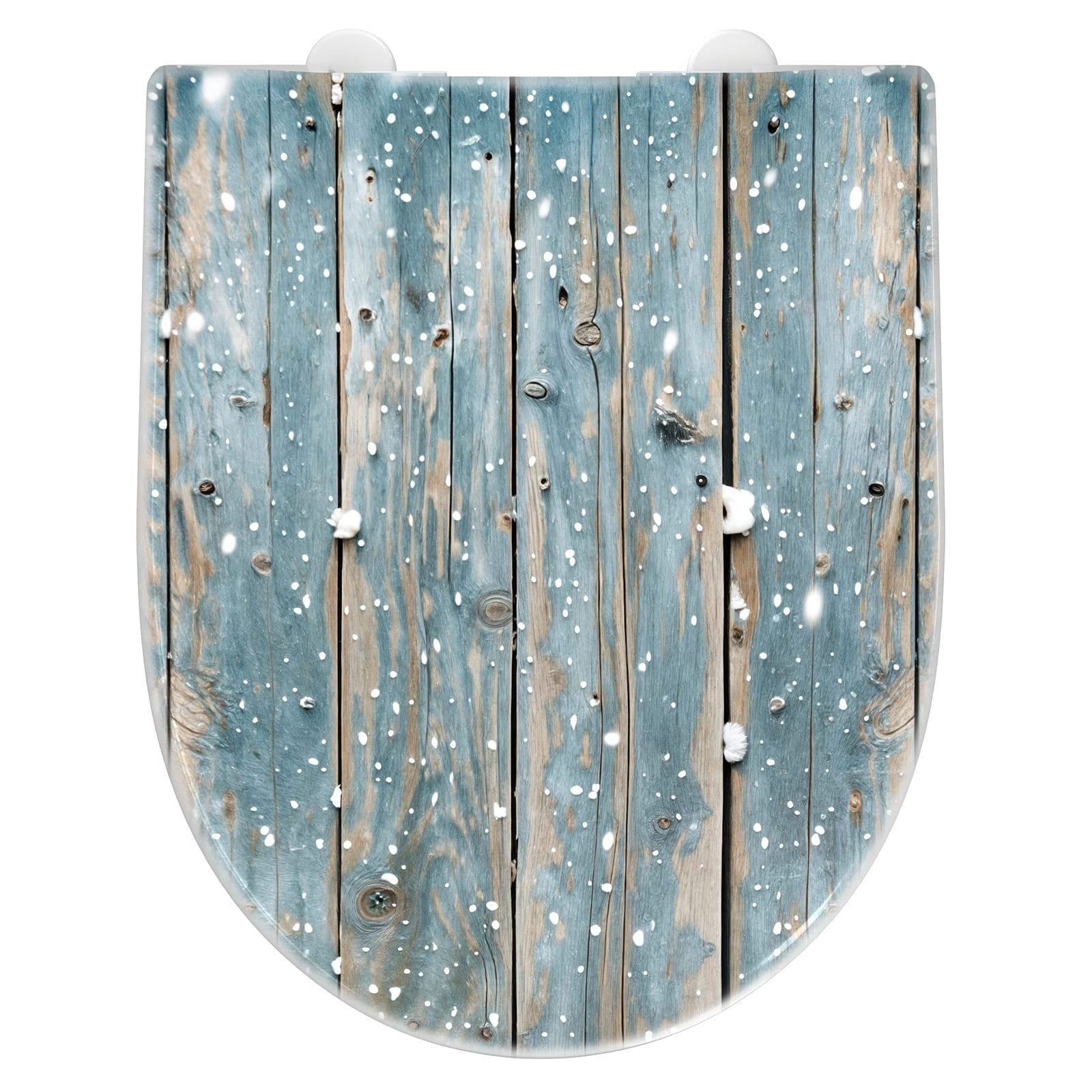 WC-Sitz mit Absenkautomatik Holz mit Schnee