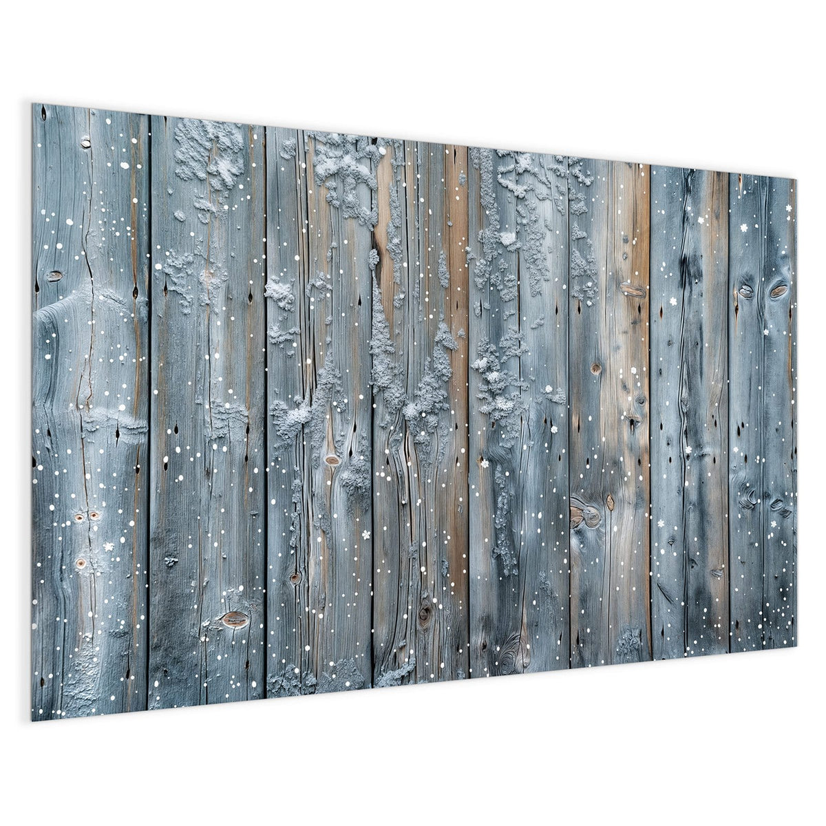 4 mm Glas statt lackiertem Blech – Magnettafel - Winterliche Holzlatten