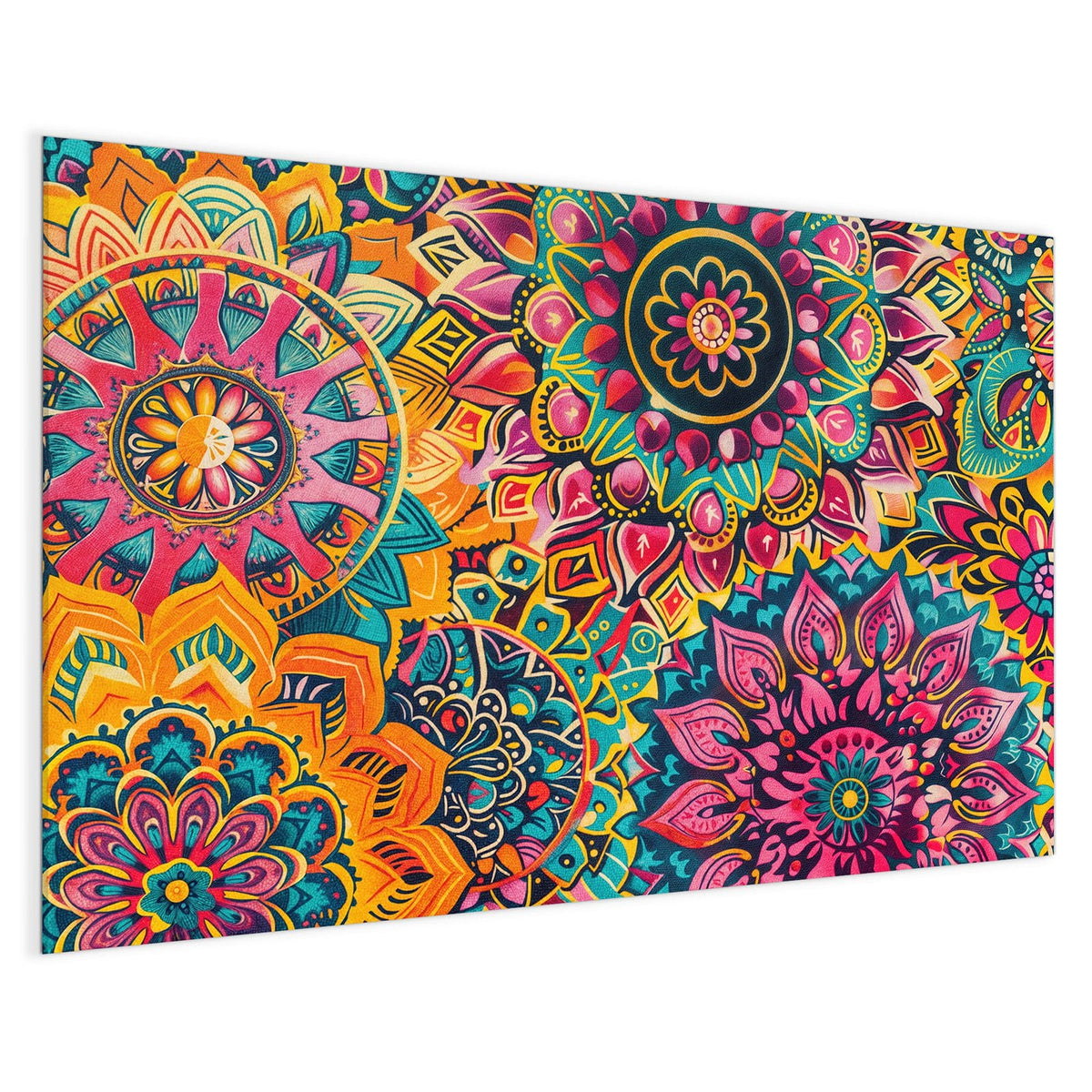 4 mm Glas statt lackiertem Blech – Magnettafel - Bunte Mandalas