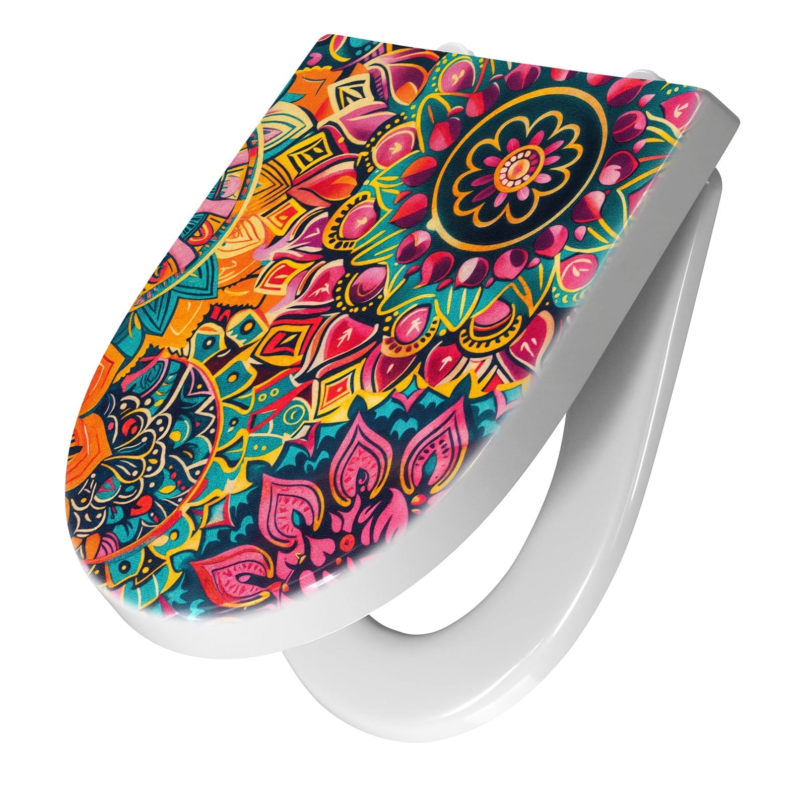 WC-Sitz mit Absenkautomatik Mandala Design