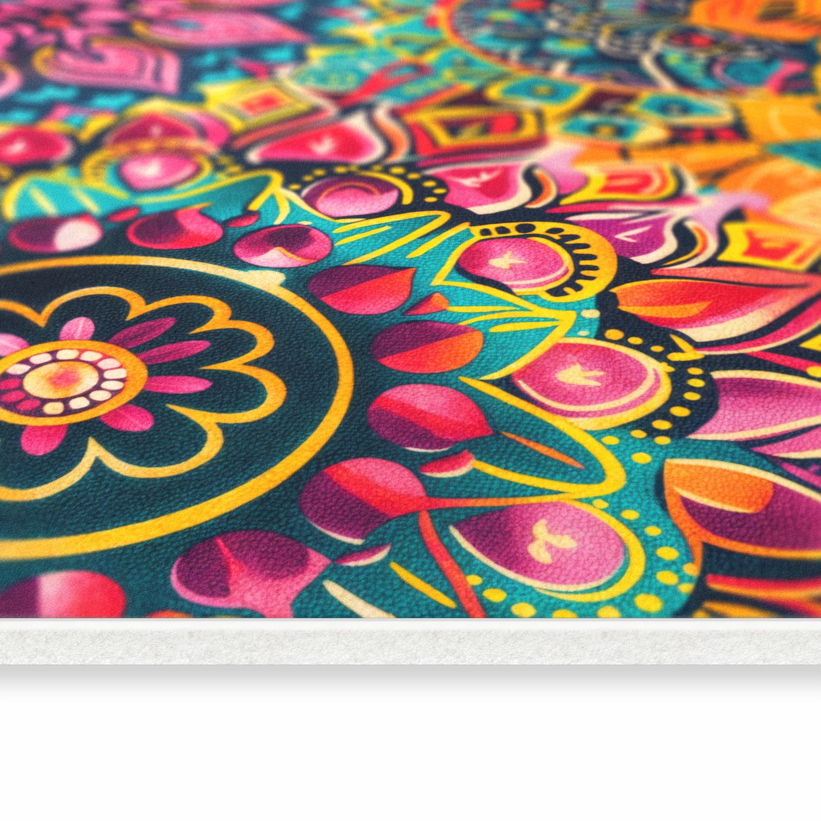 Küchenläufer mit Motiv Mandala Design in seitlicher Ansicht für angenehme Haptik