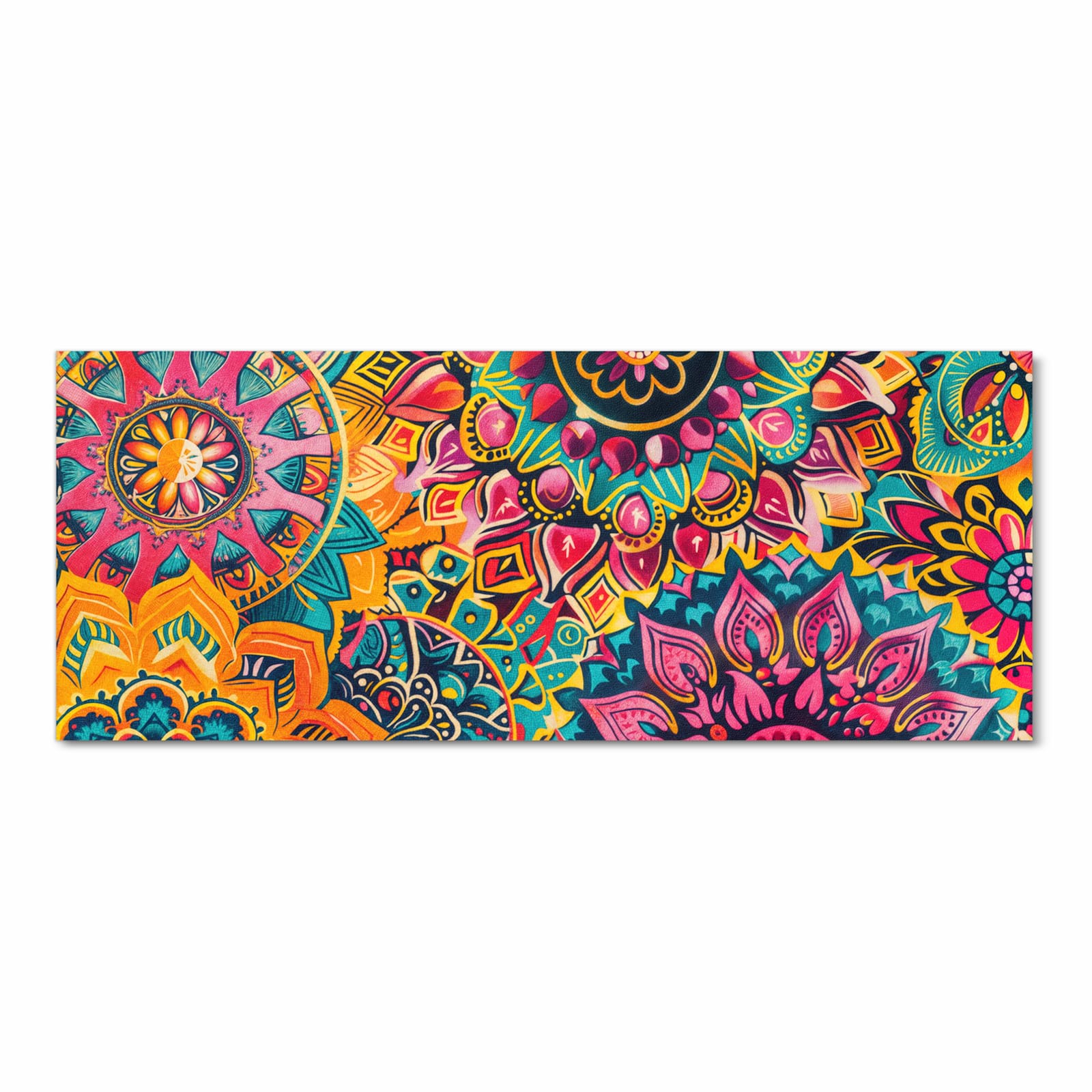 Waschbarer Küchenteppich mit Motiv Mandala Design in Frontansicht für Trittkomfort