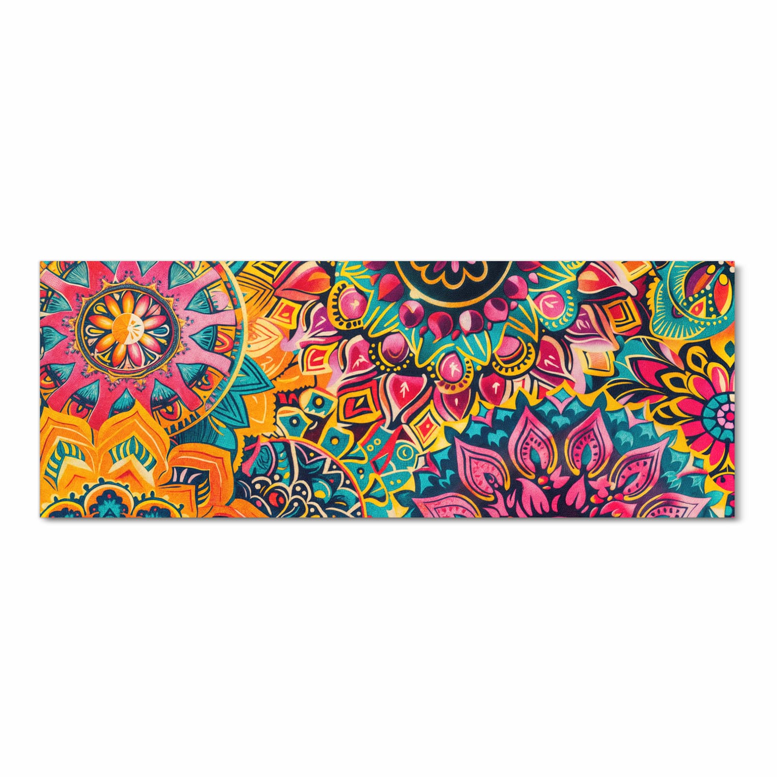 Rutschfester Küchenläufer mit Motiv Mandala Design in Frontansicht für sicheren Stand