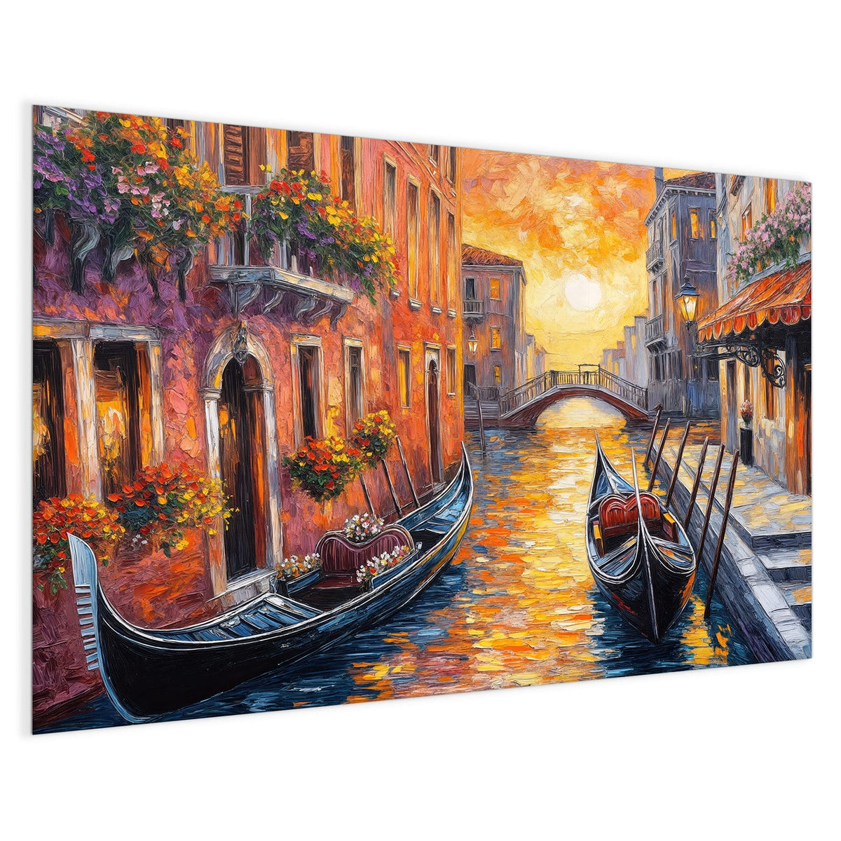 4 mm Glas statt lackiertem Blech – Magnettafel - Gondel in Venedig