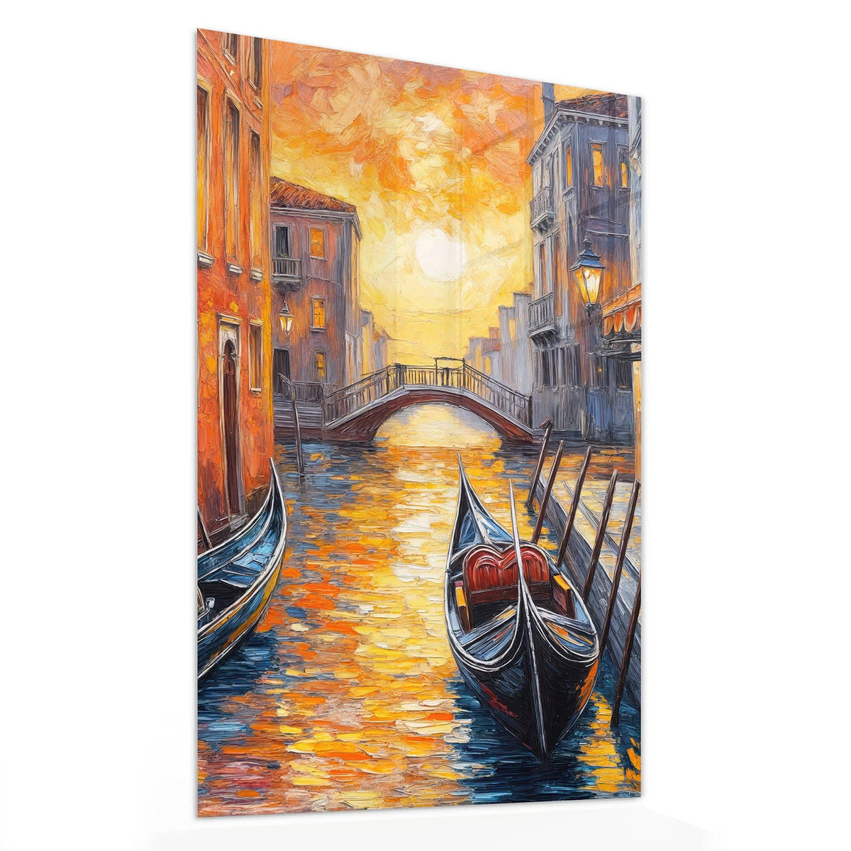 11 Größen – von 30 × 60 bis 60 × 150 cm – Wandbild - Gondel in Venedig - Hochformat