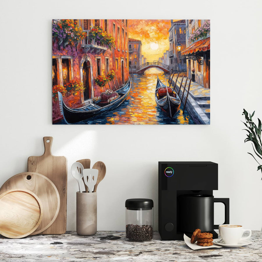 Maße Metall Magnettafel - Gondel in Venedig