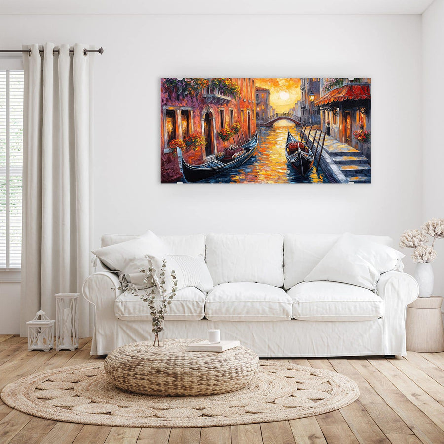 Maße Wandbild - Gondel in Venedig - Querformat