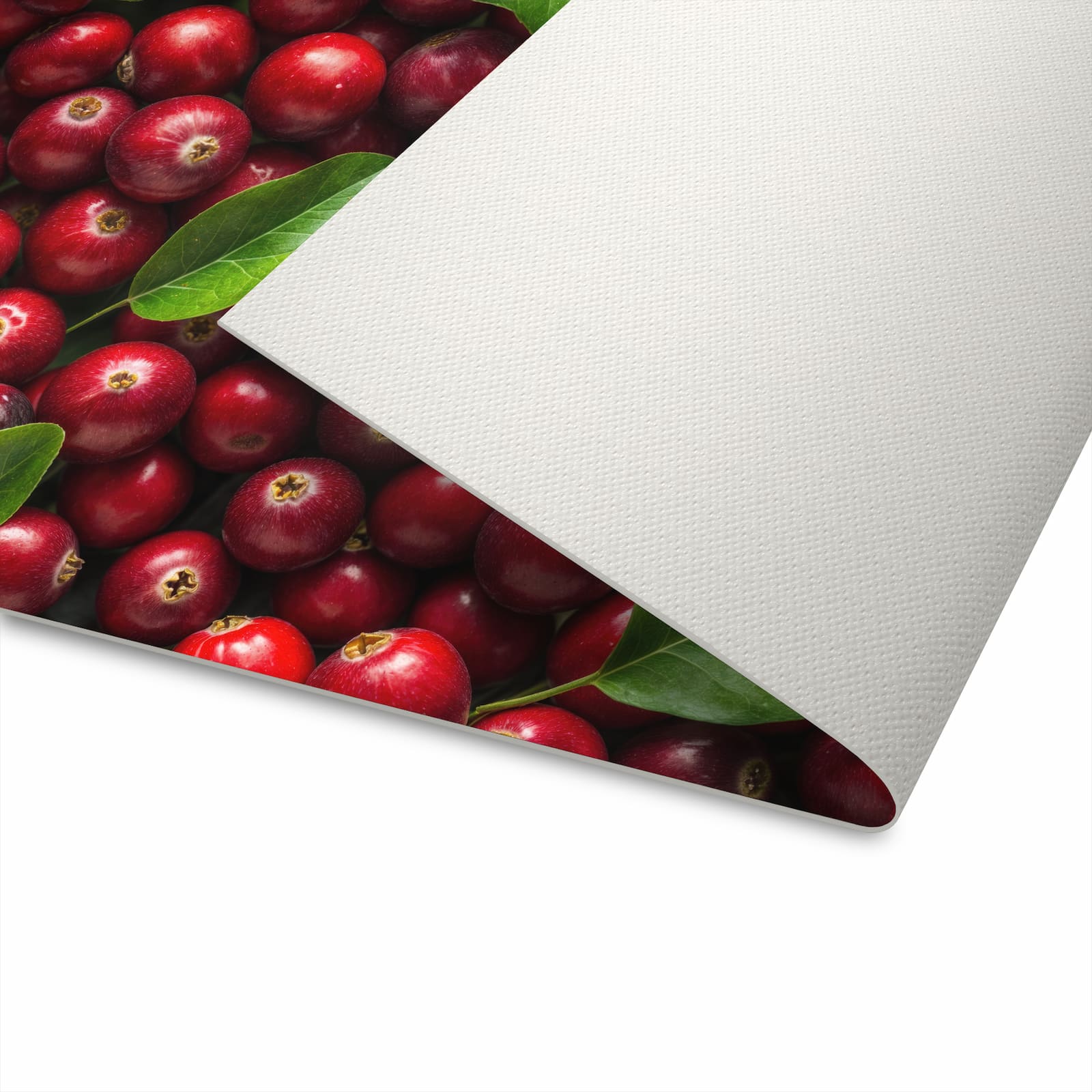 Formstabiler langer Teppich mit Motiv Frische Preiselbeeren für den Flur