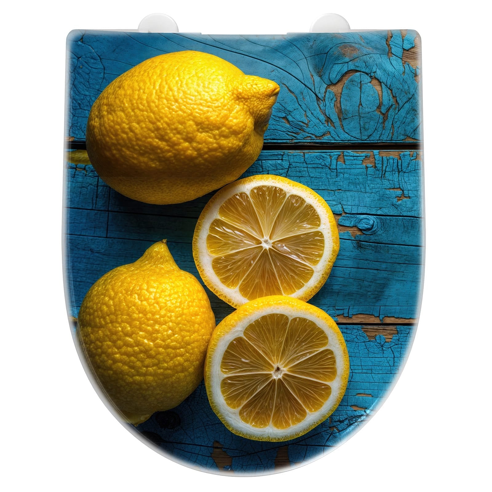 WC-Sitz mit Absenkautomatik Zitronen auf Holz