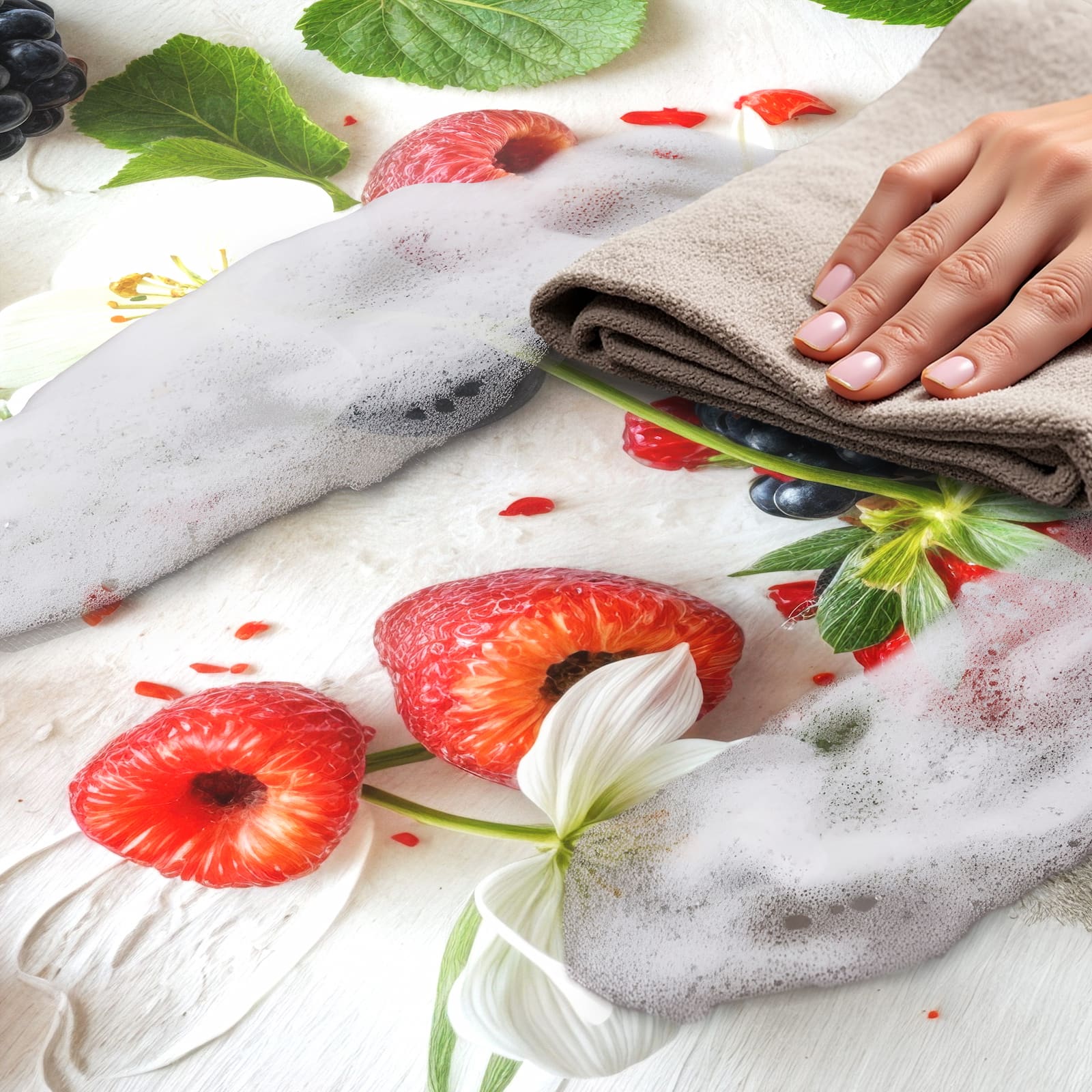 Pflegeleichter Läufer für die Küche mit Motiv Beeren von Bunte - einfach zu reinigen