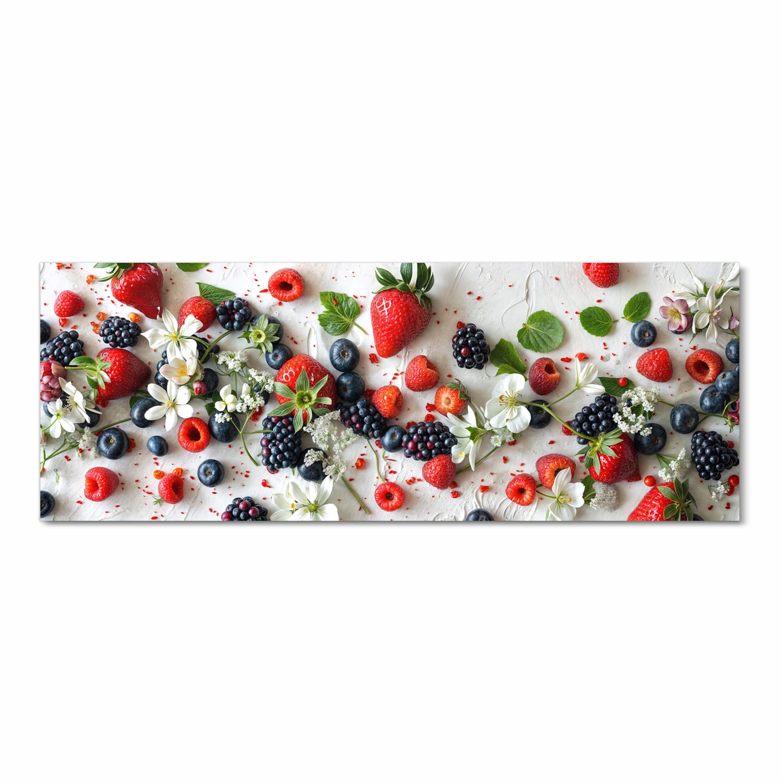 Langlebiger Küchenläufer mit Motiv Beeren von Bunte in Frontansicht