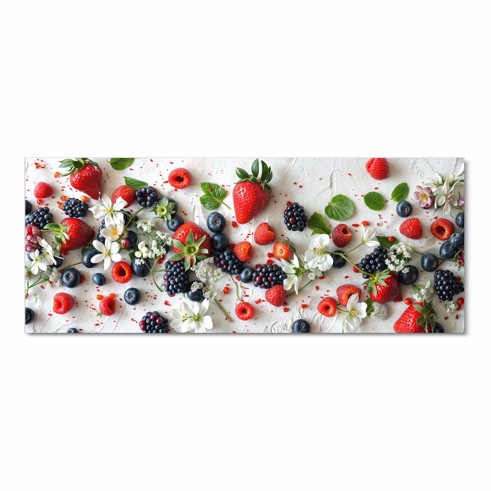 Zeitsparender Küchenteppich mit Motiv Beeren von Bunte in Frontansicht