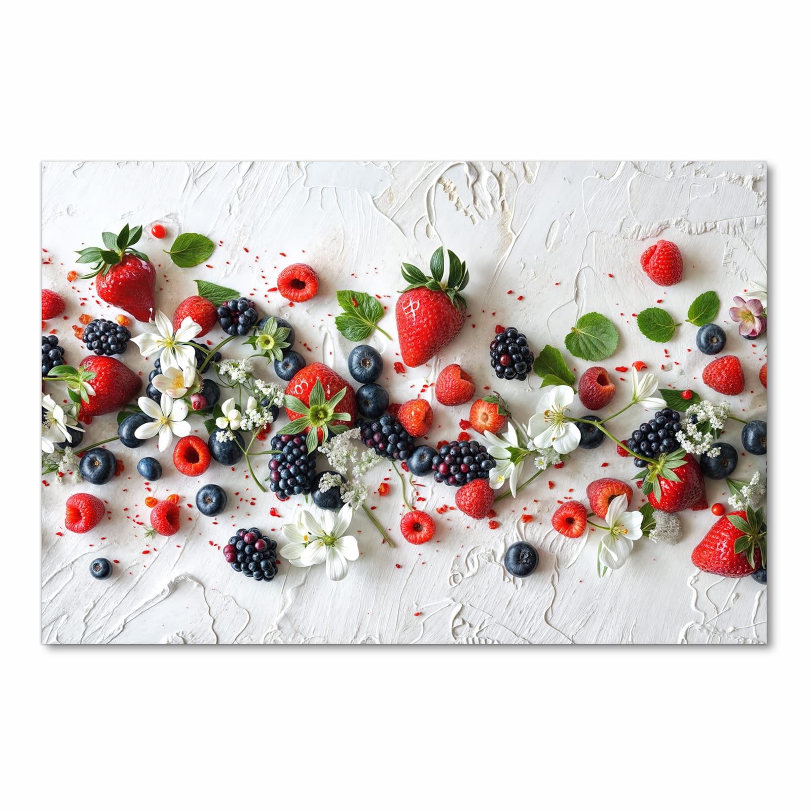 Wasserabweisender Küchenteppich mit Motiv Beeren von Bunte in Frontansicht