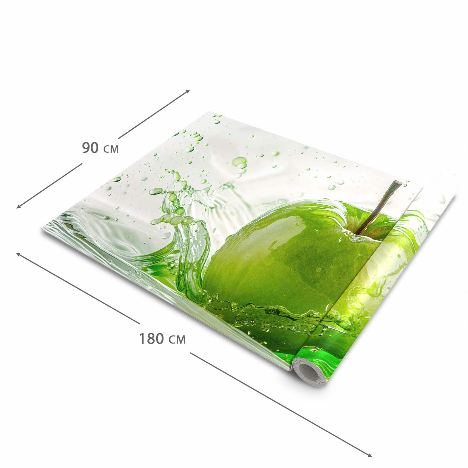 Farbbeständiger Bodenläufer mit Motiv Splash Apfel in der Grösse 60x240 cm