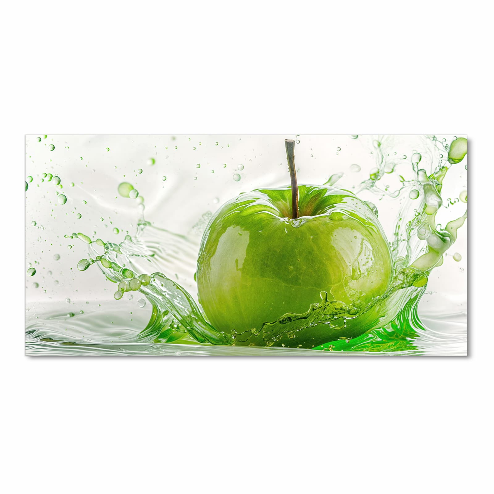 Bodenschonender rutschfester Läufer mit Motiv Splash Apfel in Frontansicht