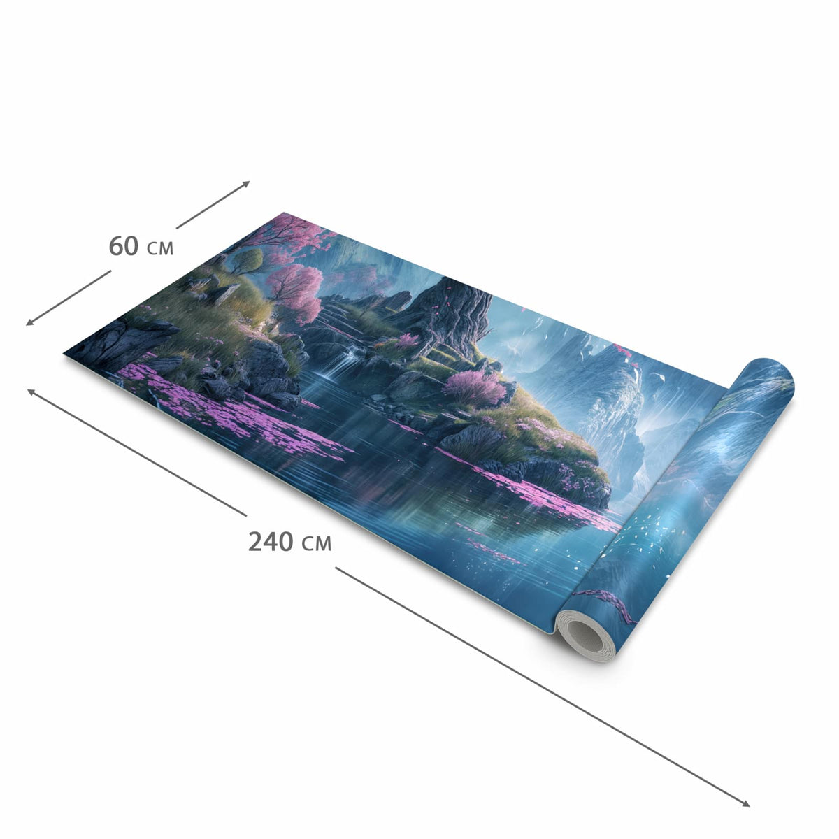 Komfortabler Küchenteppich mit Motiv Zauberhafte Landschaft in der Grösse 60x180 cm
