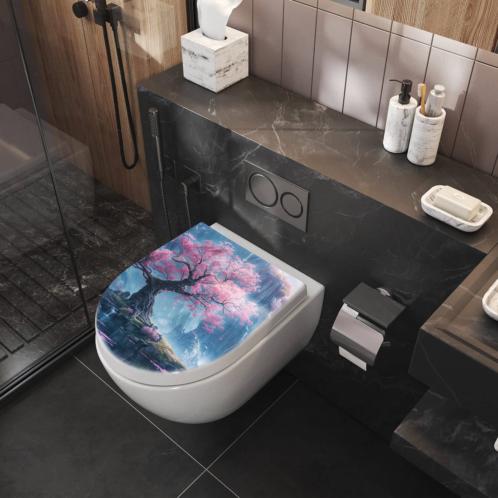 WC-Sitz mit Absenkautomatik Zauberhafte Landschaft