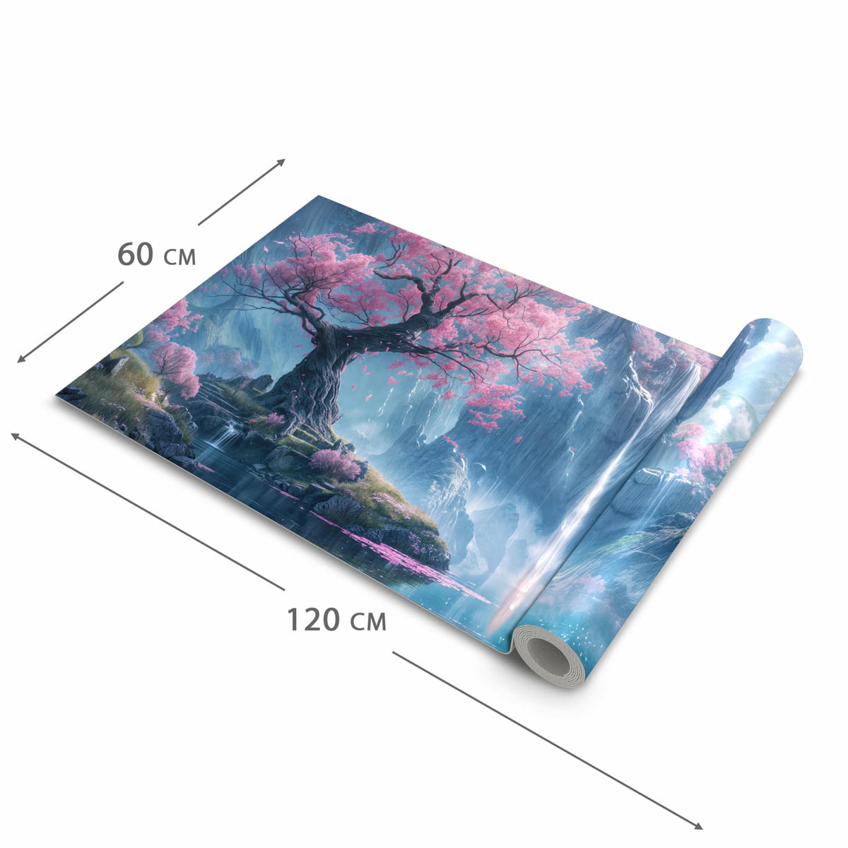 Geräuschdämpfender Teppich für die Küche mit Motiv Zauberhafte Landschaft in der Größe 60x180 cm