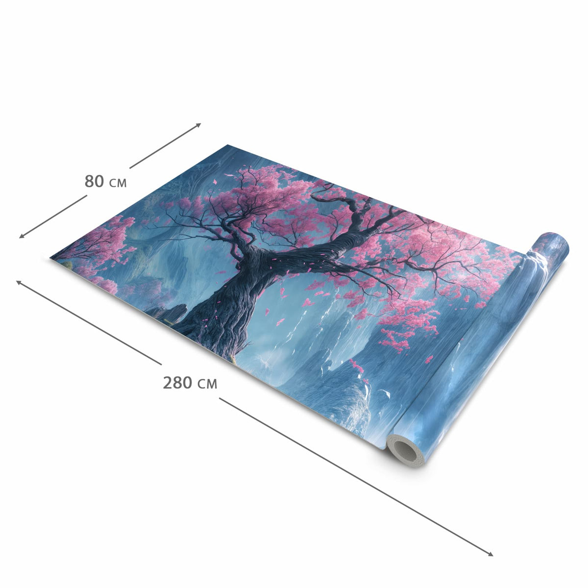 Flacher waschbarer Küchenteppich mit Motiv Zauberhafte Landschaft in der Grösse 60x180 cm