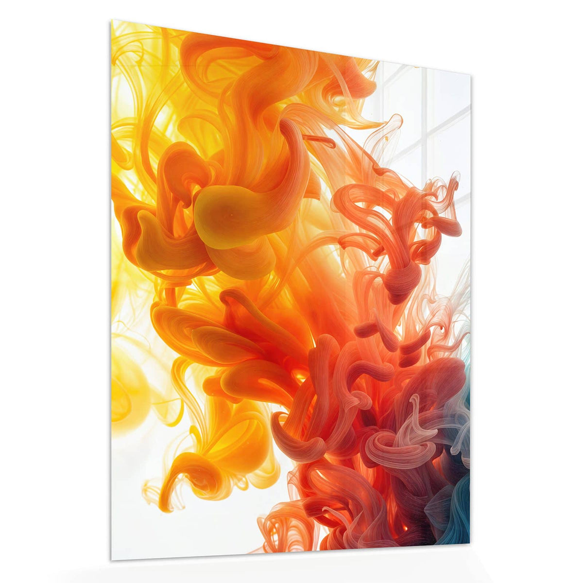 Echtglas, 4 mm – kein Acryl, keine Folie – Wandbild - Tinte im Wasser - Hochformat