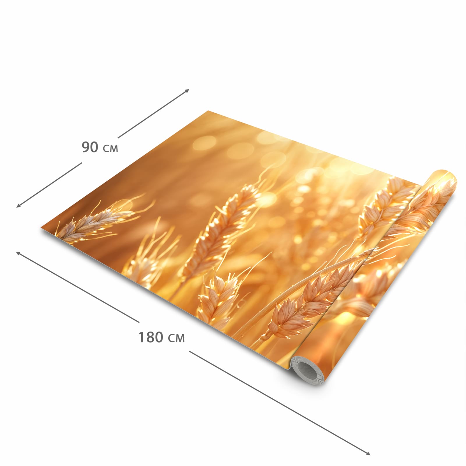 Geräuschdämpfender Küchenteppich mit Motiv Weizenfelder in der Grösse 60x150 cm