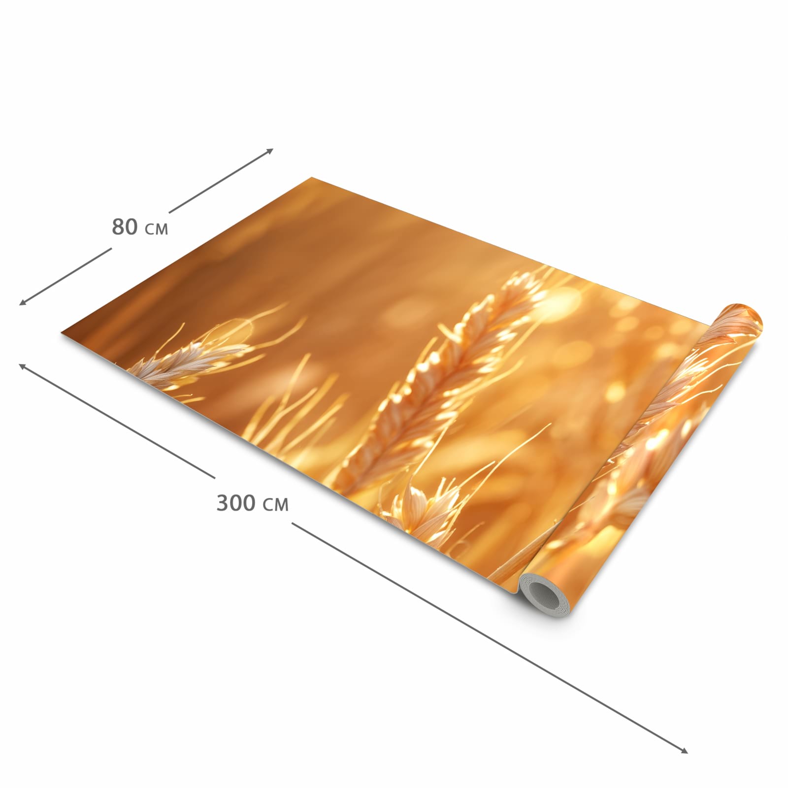 Zeitsparender Bodenläufer Teppich mit Motiv Weizenfelder in der Grösse 60x150 cm