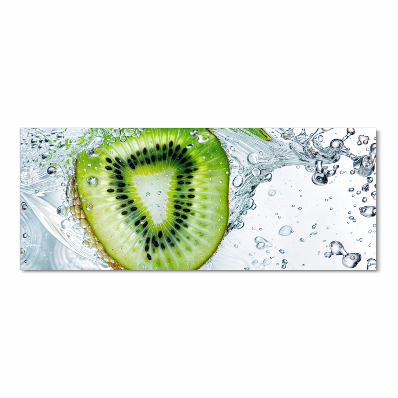 Läufer für Eingangsbereich mit Motiv Kiwi im Wasser in Frontansicht - angenehme Haptik