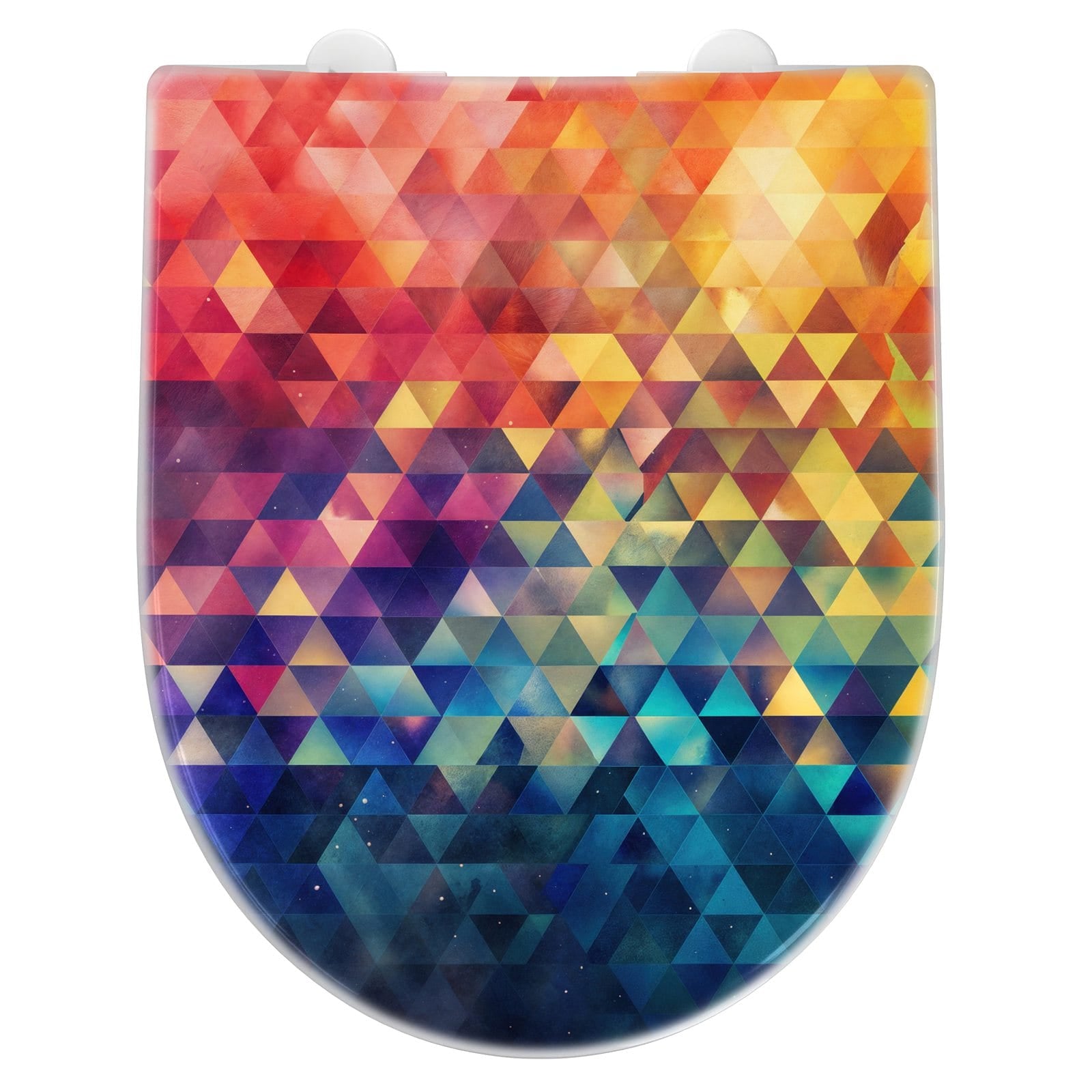 WC-Sitz mit Absenkautomatik Bunte Dreiecke
