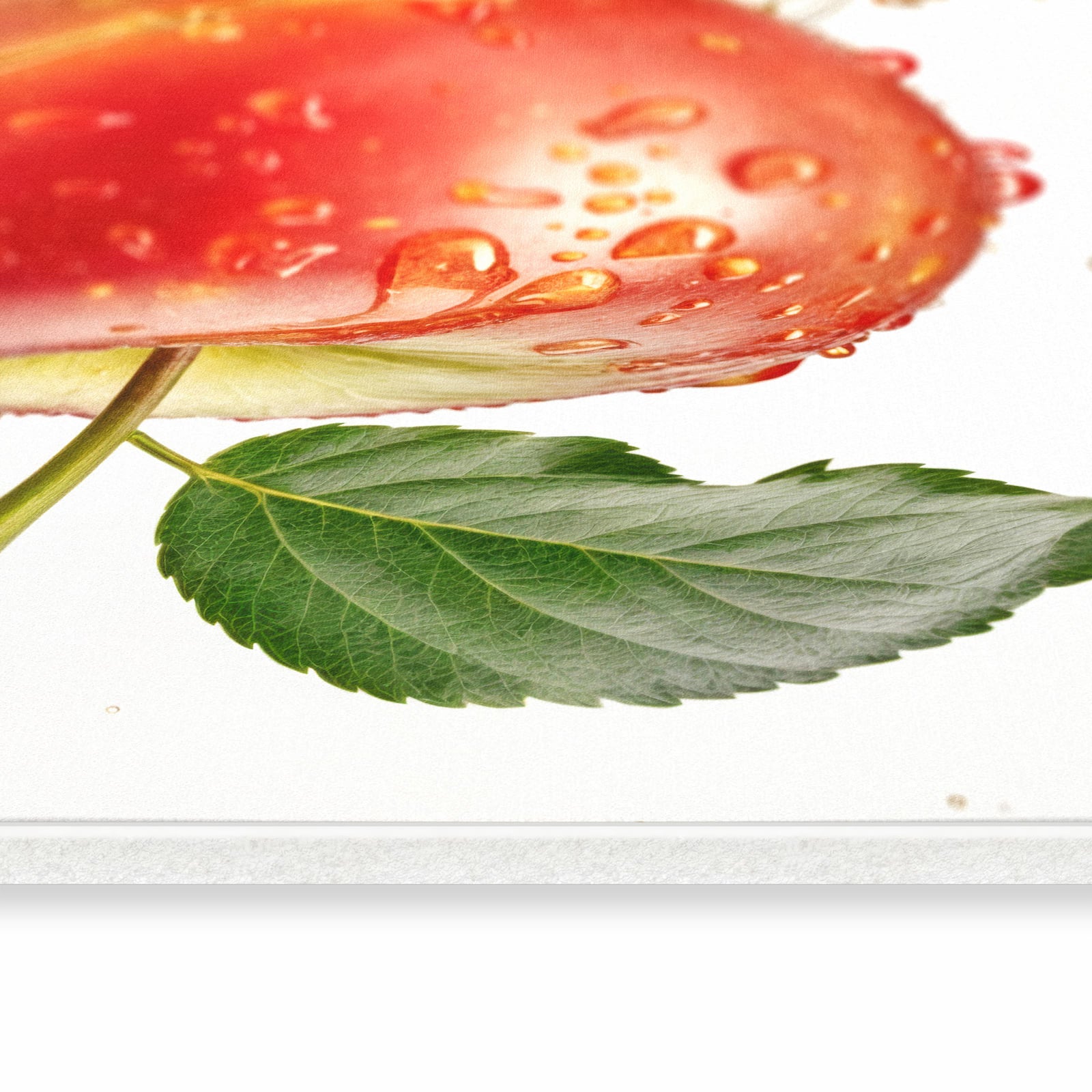 Farbbeständiger Küchenläufer mit Motiv Spritziger Apfel in seitlicher Ansicht