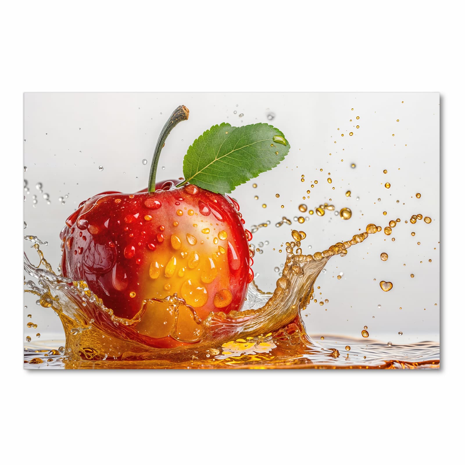 Waschbarer Küchenläufer mit Motiv Apfel von Spritzender in Frontansicht für angenehme Haptik