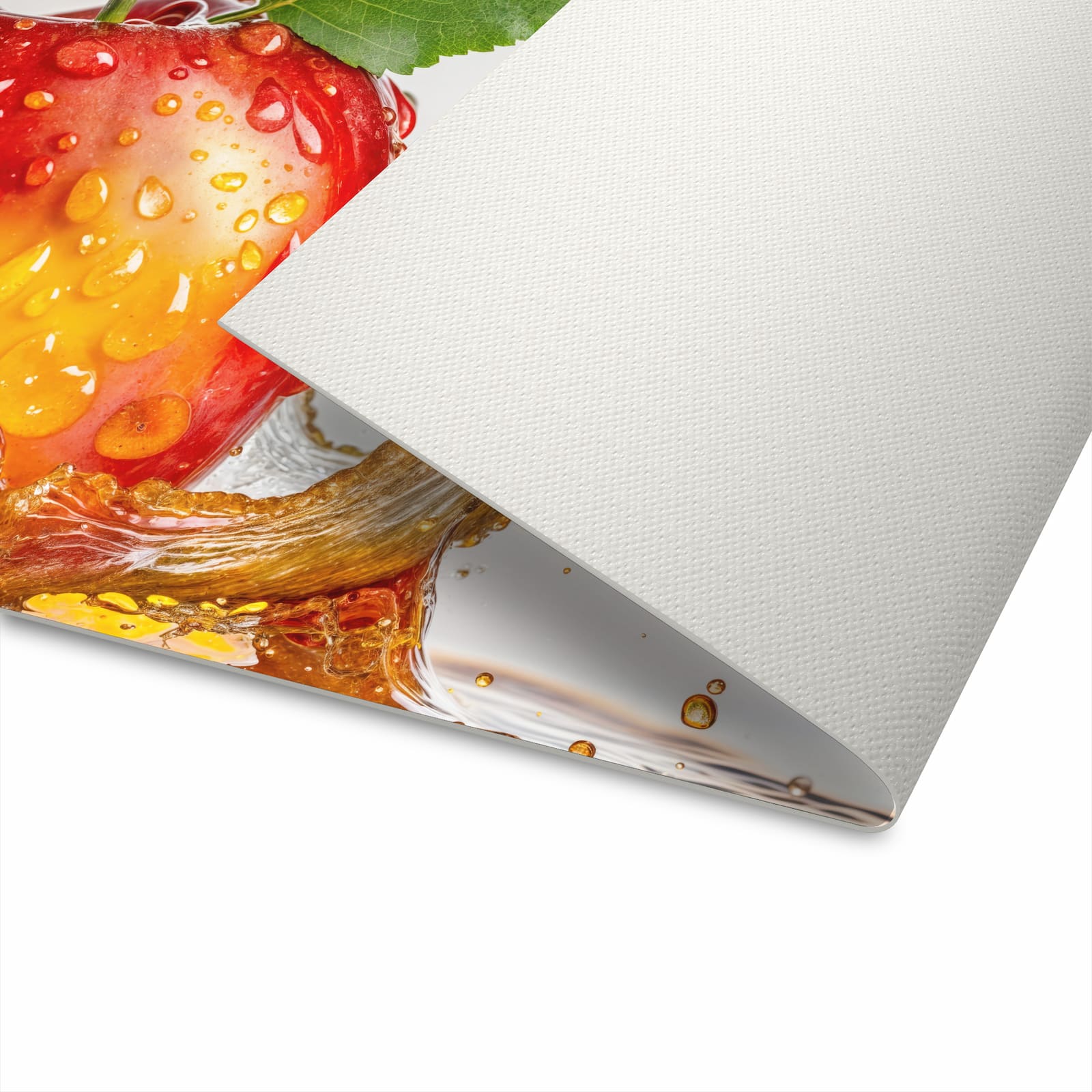 Komfortabler Küchenteppich mit Motiv Apfel von Spritzender in moderner Küche