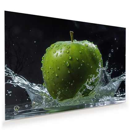 Wandbild mit dem Motiv Apfel im Wasser