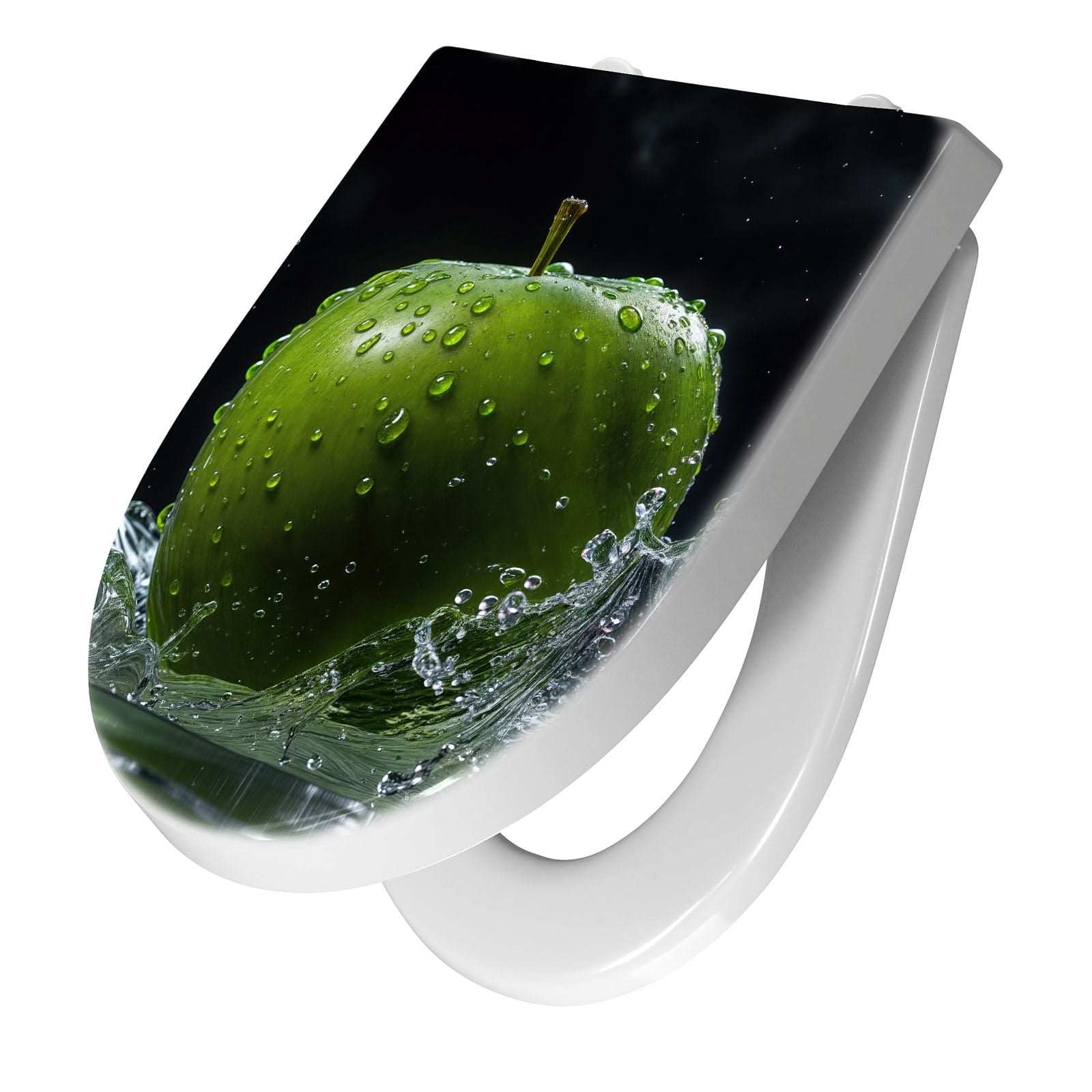WC-Sitz mit Absenkautomatik Apfel im Wasser