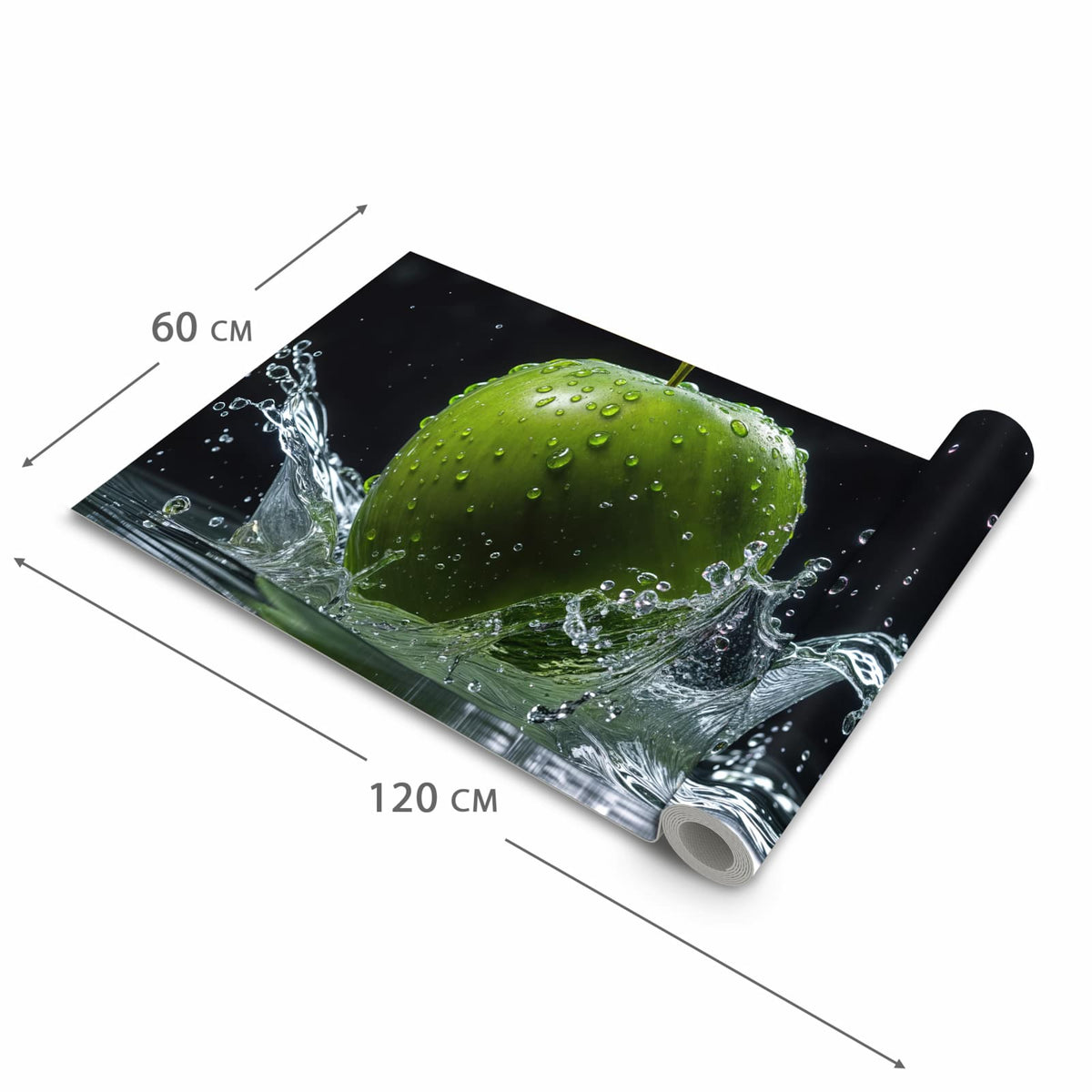 Schmutzabweisender Läufer Eingangsbereich mit Motiv Apfel im Wasser in der Grösse 90x240 cm