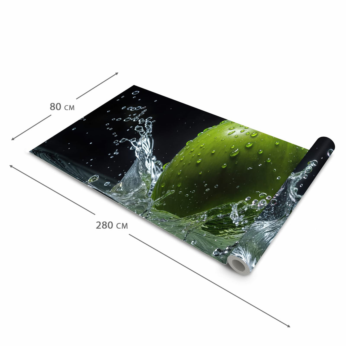 Hygienischer Bodenläufer Teppich mit Motiv Apfel im Wasser in der Grösse 90x240 cm