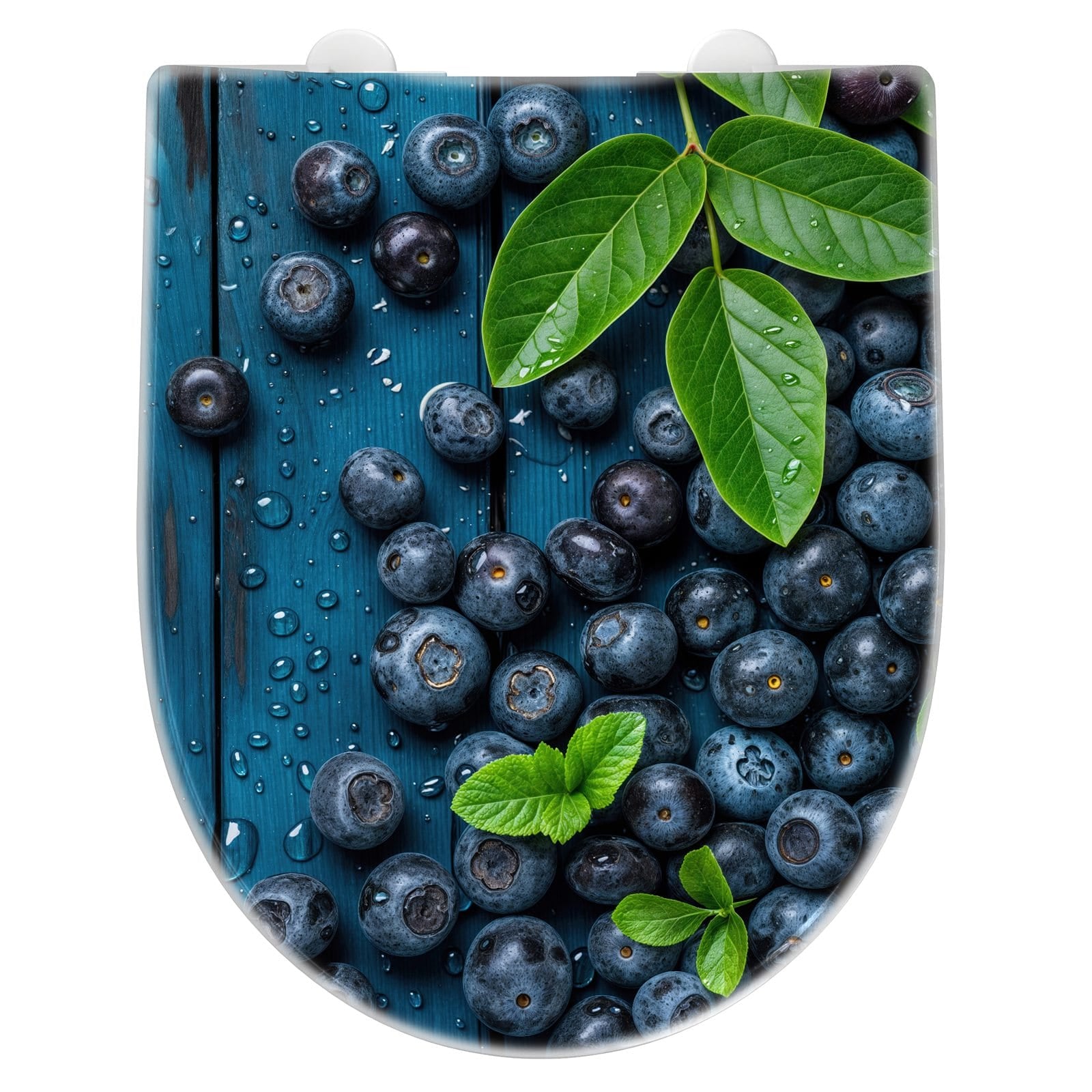 WC-Sitz mit Absenkautomatik Blaubeeren auf Holz