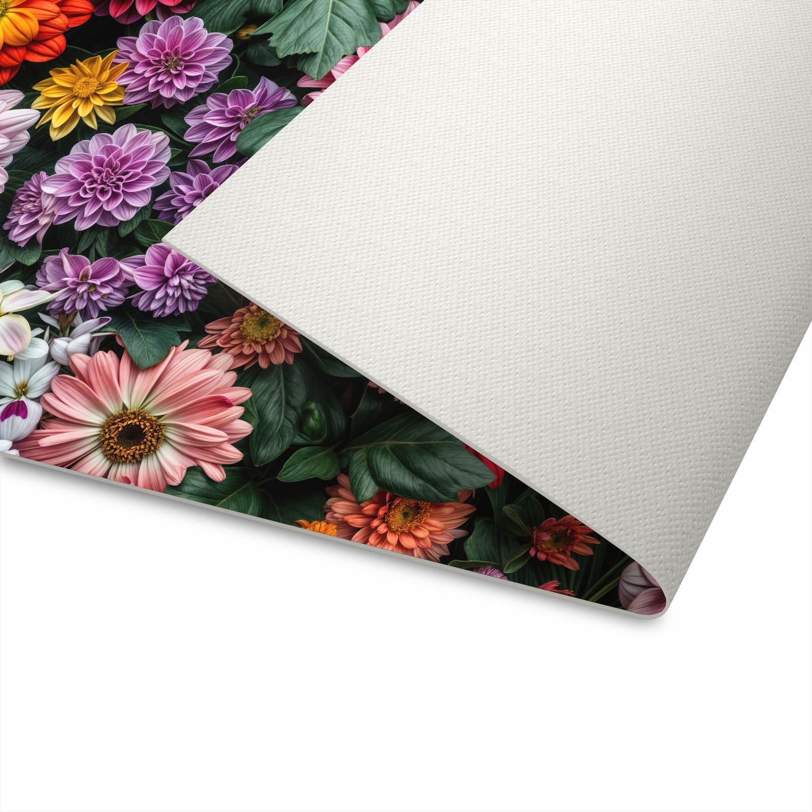 Wasserabweisender Küchenläufer mit Motiv Blumenkomposition in der Unterseite
