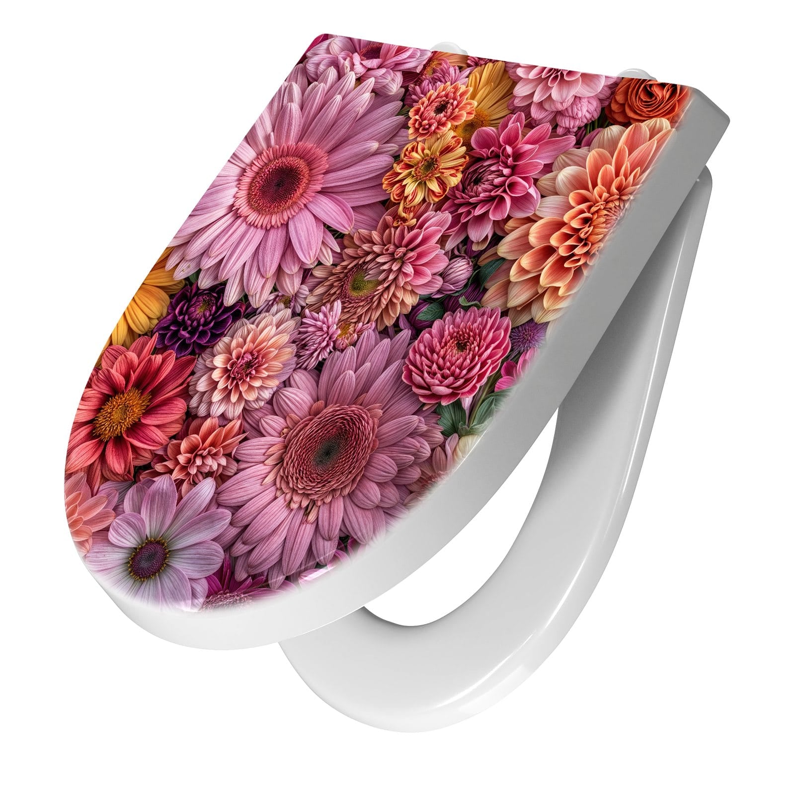 WC-Sitz mit Absenkautomatik Bunte Blumenpracht