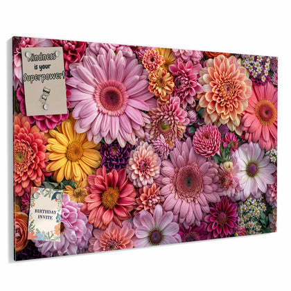 Metall Magnettafel mit dem Motiv Rosa Blütenteppich