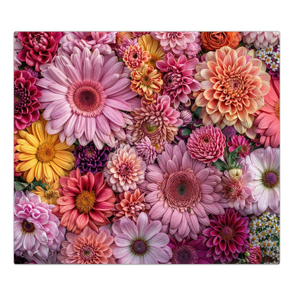 Herdabdeckplatte mit dem Motiv Rosa Blütenteppich